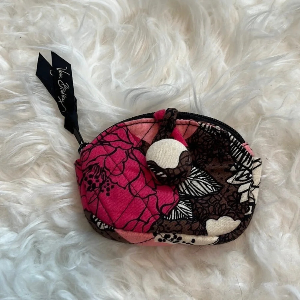 Vera Bradley Mocha Rouge Pattern Change Purse